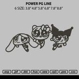 Power Pg Line Embroidery File 6 sizes