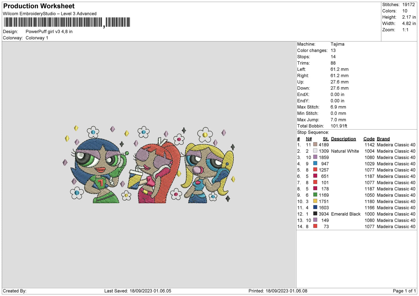 Ppg V3 Embroidery File 6 sizes