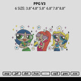 Ppg V3 Embroidery File 6 sizes