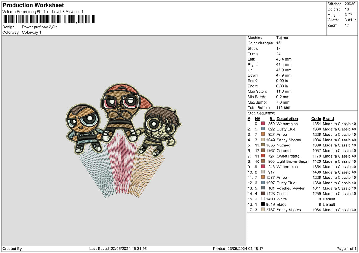 Ppboy Embroidery File 6 sizes