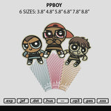 Ppboy Embroidery File 6 sizes