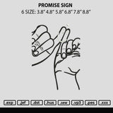 Promise Sign03 Embroidery File 6 sizes