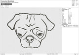 Pugglee Embroidery File 6 size