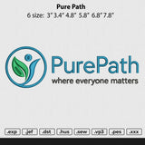 Pure Path Embroidery File 6 sizes