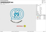 QUALITY CONTROL Embroidery File 6 size