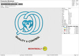 QUALITY CONTROL Embroidery File 6 size