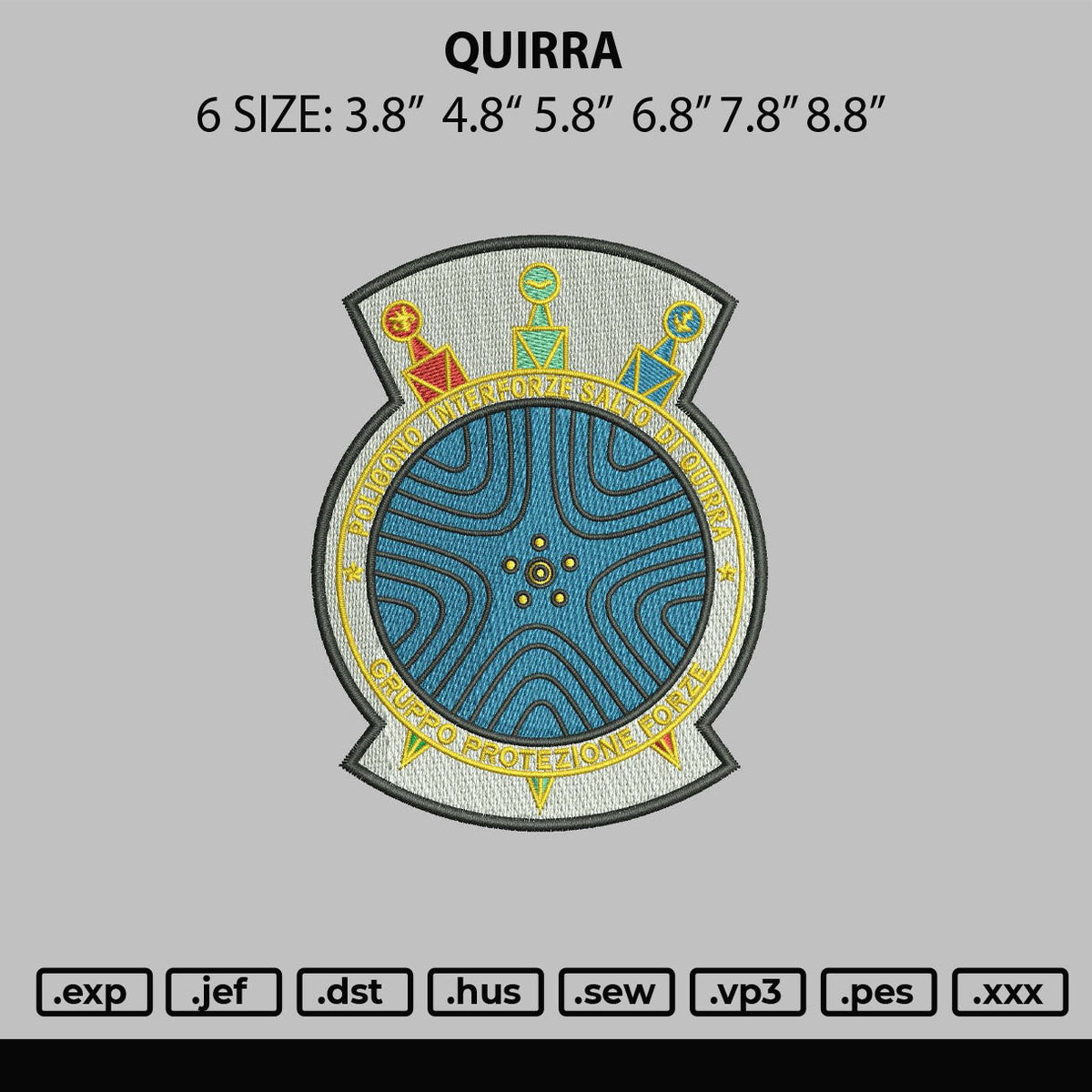 Quirra Embroidery File 6 sizes