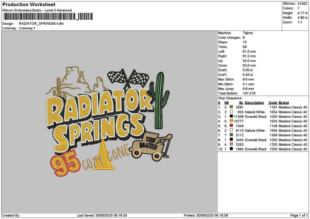 Radiatortext Embroidery File 6 sizes