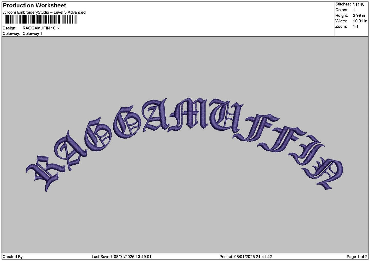 Separate Designs 0801 Embroidery 5 Designs