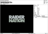 Raidertext 02 Embroidery File 6 sizes