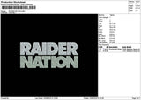 Raidertext 02 Embroidery File 6 sizes