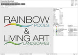 RAINBOW AND LIVING Embroidery File 6 size
