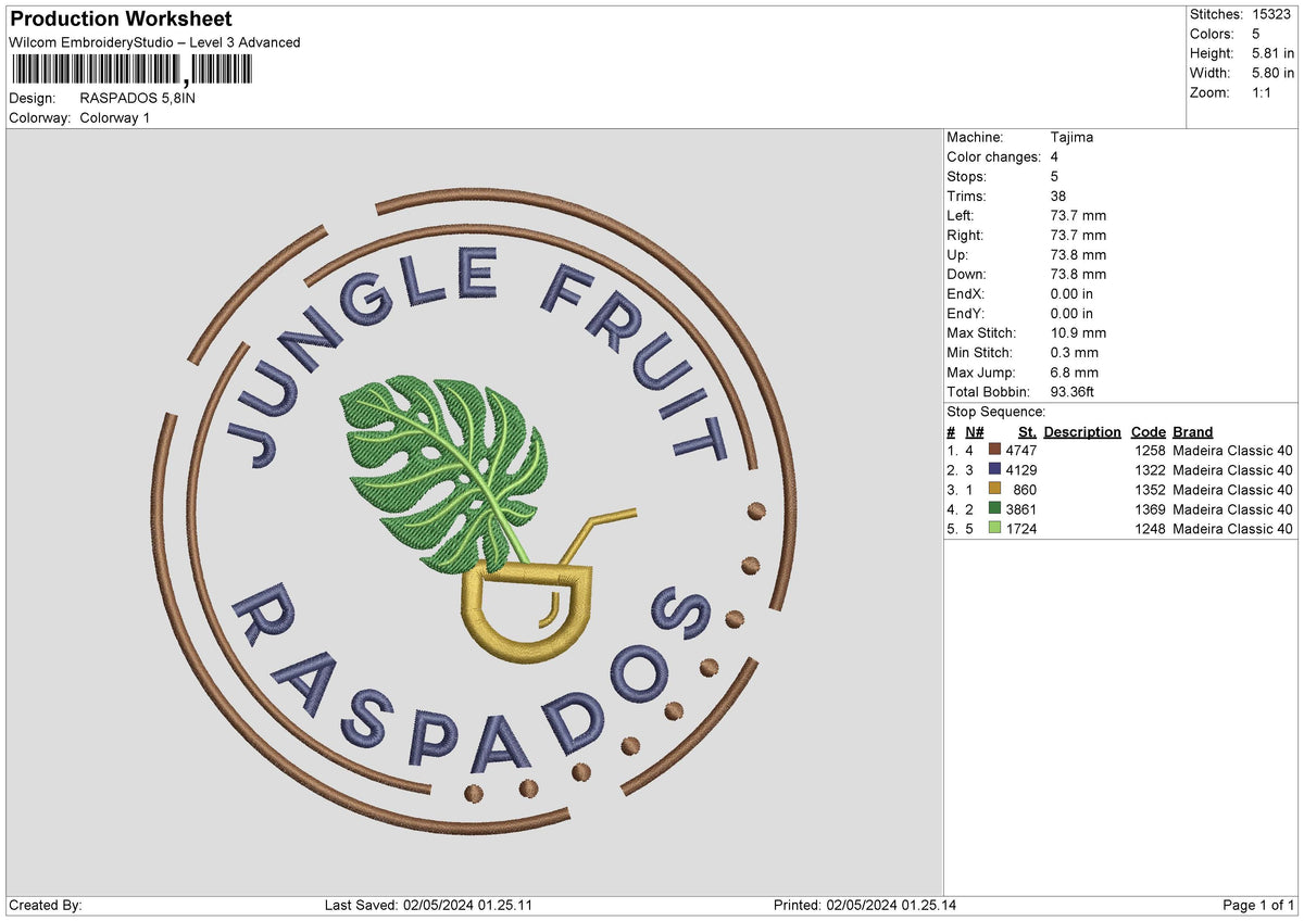 Junglecircle Embroidery File 6 sizes