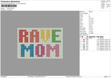 Rave Embroidery File 6 sizes
