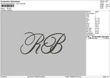 Rbtext Embroidery File 6 sizes