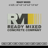 Ready M Embroidery File 6 sizes