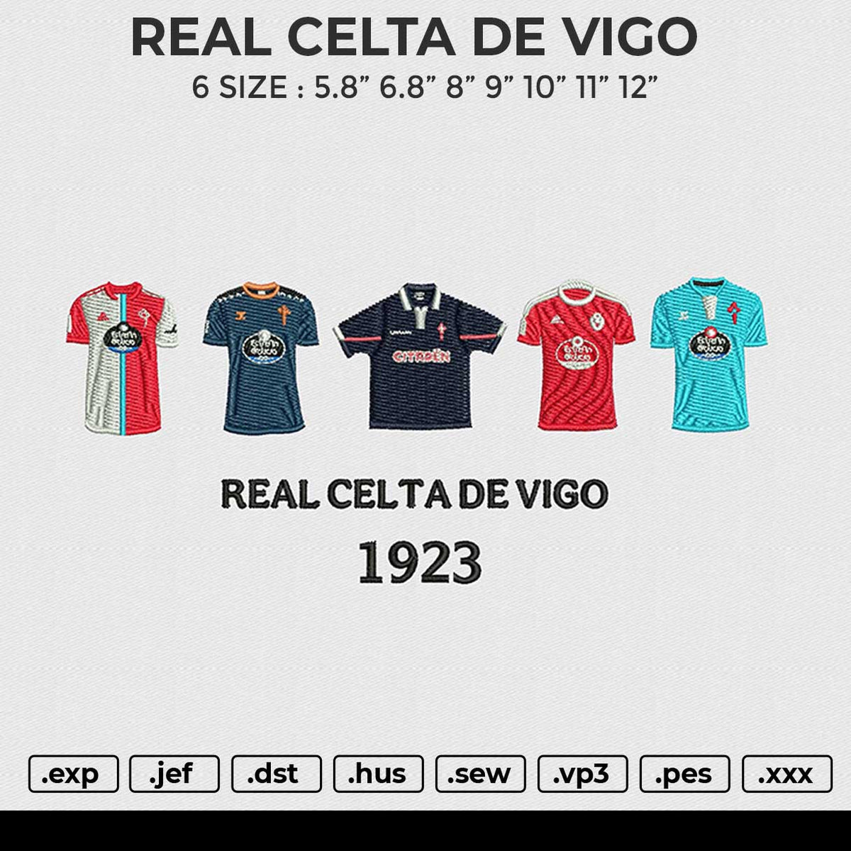 REAL CELTA DE VIGO Embroidery File 6 size