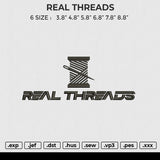REAL THREADS Embroidery File 6 size