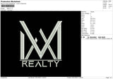 Realty Embroidery File 6 sizes