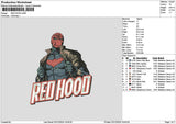 Redhoodtext Embroidery File 6 sizes