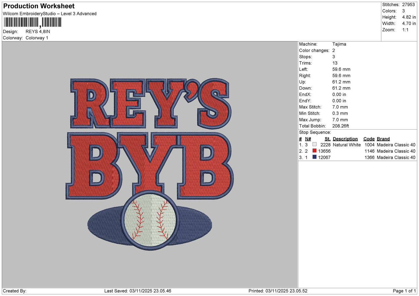 REY'S Embroidery File 6 sizes
