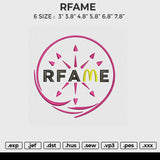 RFAME Embroidery File 6 size