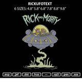 Rickufotext Embroidery File 6 sizes