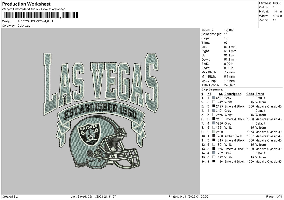 Riders Helm Embroidery File 6 sizes