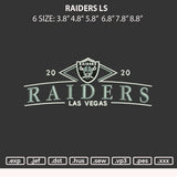 Raiders Ls Embroidery File 6 sizes