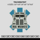 Truckrigtext Embroidery File 6 sizes