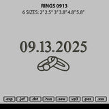 Rings 0913 Embroidery File 6 sizes