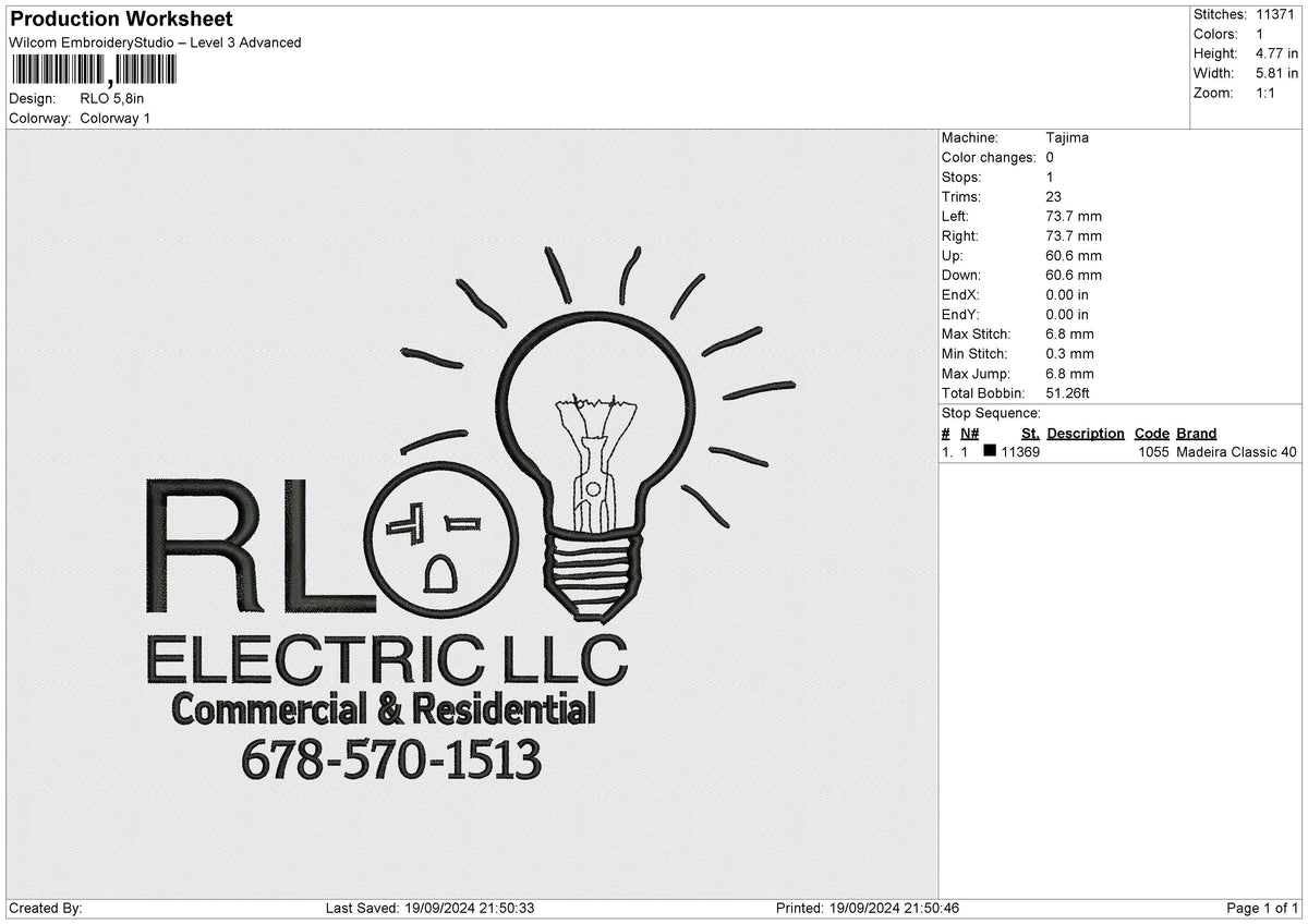 RLO Embroidery File 6 size