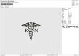 RN logo Embroidery File 6 size