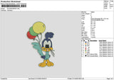 Bird Balloons Embroidery File 6 sizes