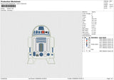 ROBOT Embroidery File 6 size