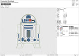 ROBOT Embroidery File 6 size