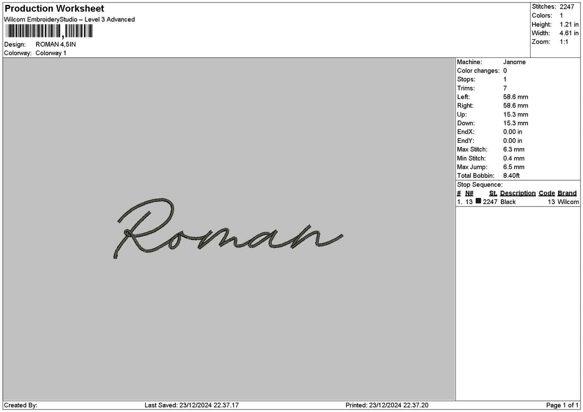 Romantext Embroidery 2 Files