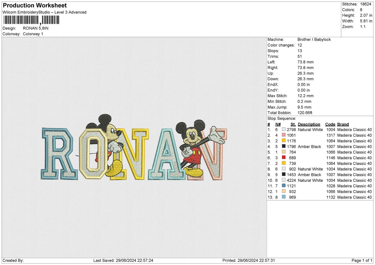 RONAN Embroidery File 6 size