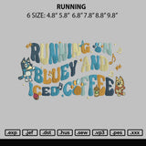 Running Embroidery File 6 sizes