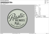 Rustic Embroidery File 6 sizes