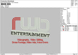 Rwbtext Embroidery File 6 sizes