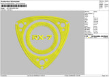 Rx7text Embroidery File 6 sizes