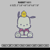 Rabbit Embroidery File 6 sizes