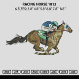 Racing Horse 1812 Embroidery File 6 sizes