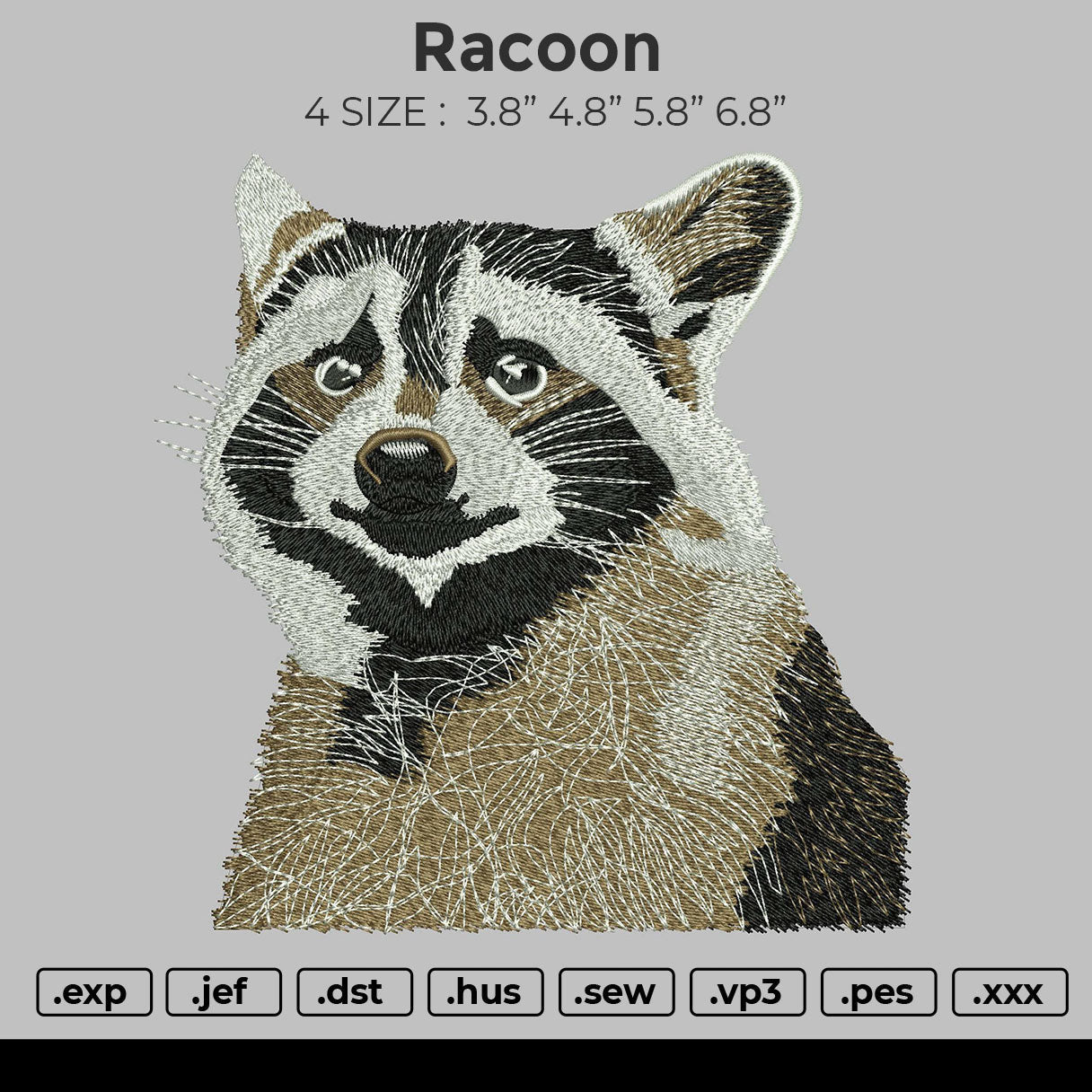 Racoon Embroidery