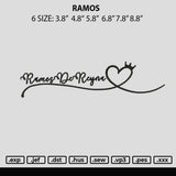 Ramos Embroidery File 6 sizes