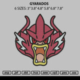 Gyaradostext Embroidery File 6 sizes
