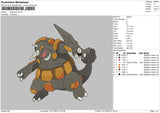 Rhyperior Embroidery File 6 sizes