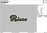 Riccotext Embroidery File 6 sizes
