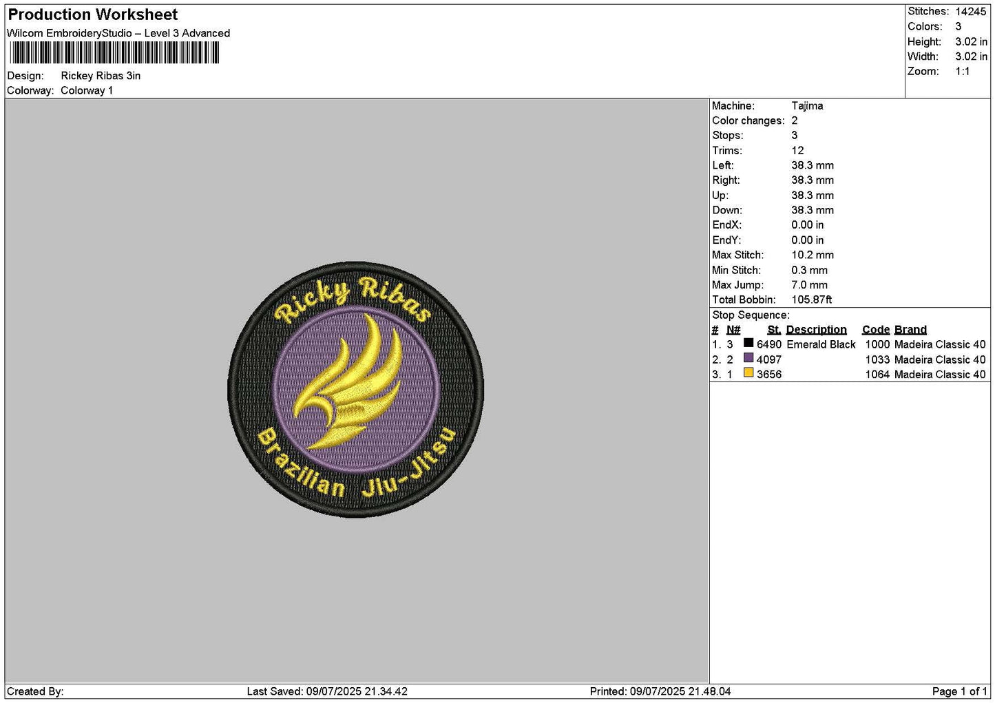 Rickeycircle Embroidery File 6 sizes